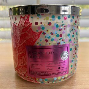 Bath & Body Works 3-Wick Candle - Radiant Red Maple
